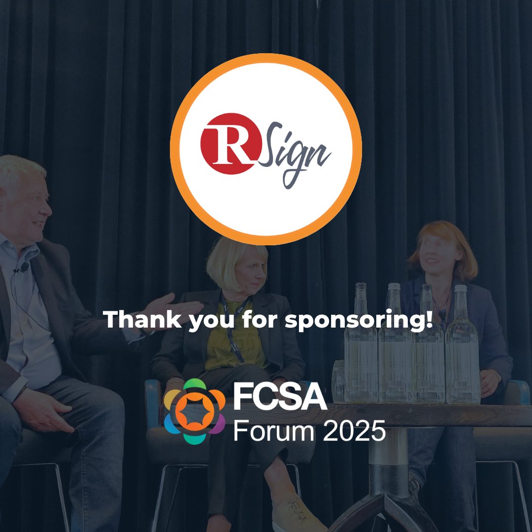 Thank you RSign for sponsoring the FCSA Forum 2025.

"RSign is a global electronic signature platform offering powerful, easy-to-use eSign solutions tailored for compliance, security, and efficiency. Built on 20+ years of leadership in digital transaction management, RSign