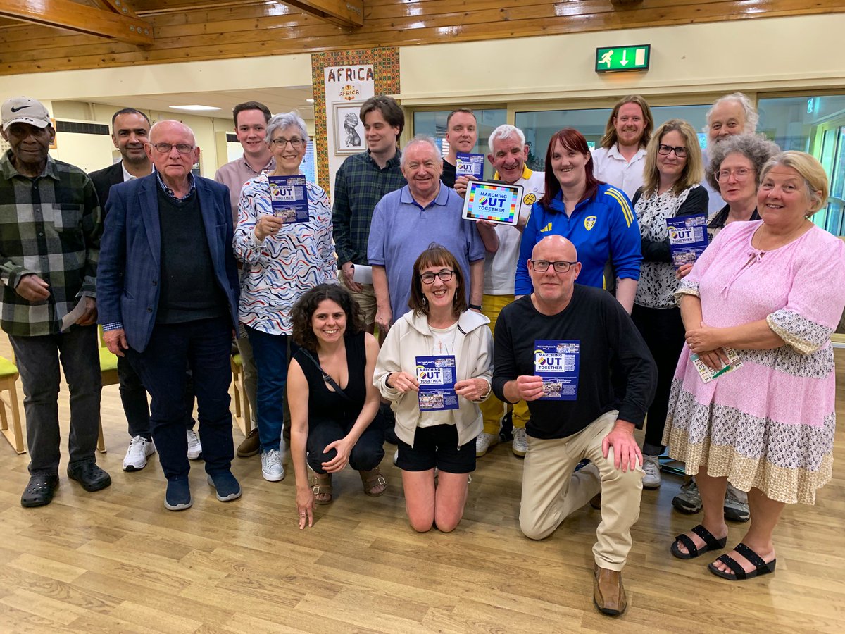 Thanks to <a href="/mickmodern/">Mick Ward</a> &amp; <a href="/mazleeds/">Maz Ferguson</a> for joining our monthly meeting to share the inspiring story of <a href="/MarchingoutLUFC/">Marching Out Together (C)</a>.

It is great to see <a href="/LUFC/">Leeds United</a> building strong relationships with fans groups &amp; championing inclusivity.