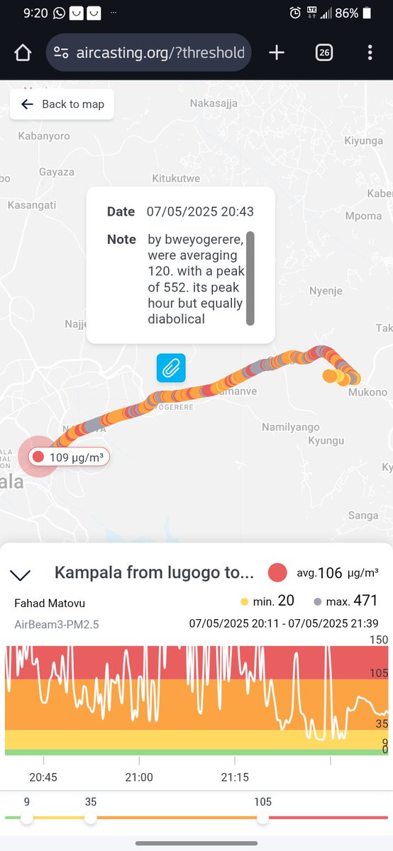 Fahad M N (@fahadmatovu1) on Twitter photo On Saturday, whilst partaking in the #kampalabreathes campaign run by <a href="/PublicSquareEA/">Public Square</a>. On our return journey from a 25km walk to the city center from Mukono. I decided to use a motorcycle during the evening commute back. The results say it all. On Saturday, whilst partaking in the #kampalabreathes campaign run by <a href="/PublicSquareEA/">Public Square</a>. On our return journey from a 25km walk to the city center from Mukono. I decided to use a motorcycle during the evening commute back. The results say it all.