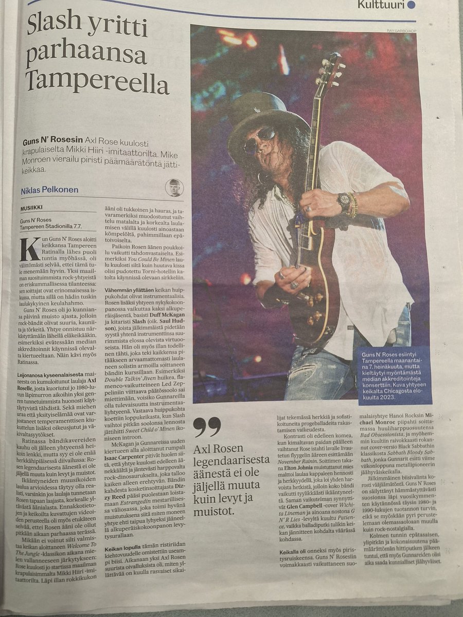 Mahtoivatkohan nämä kaksi kriitikkoa olla paikalla samassa konsertissa?