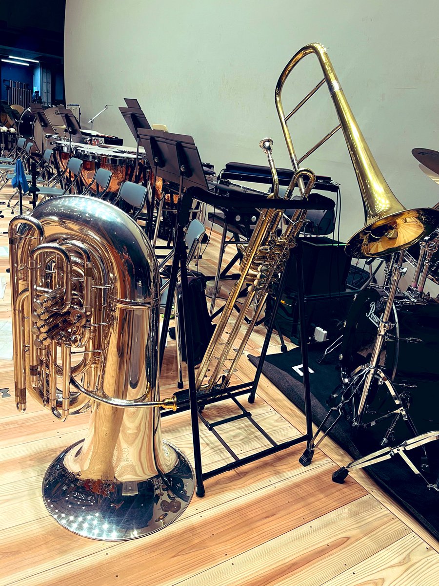 本日より、#オリンピックコンサート リハーサル始まりました🏅

今回はTubaとCimbassoの二刀流！

本間さん、ありがとうございます。