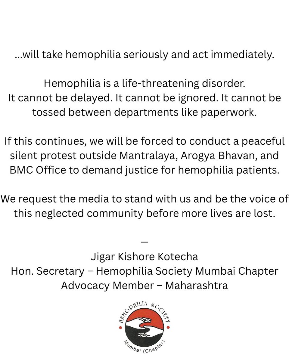 Hemophilia Society Mumbai Chapter tweet media