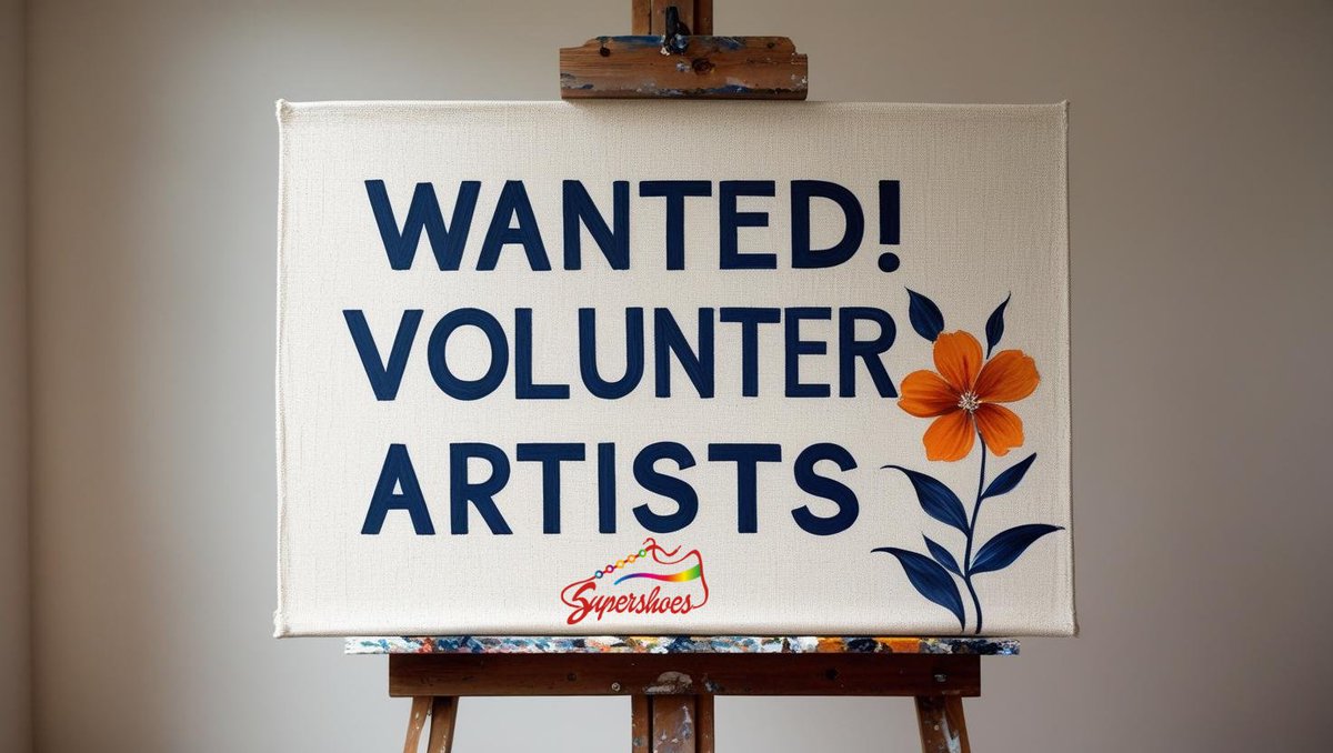 You don't need to be a professional artist to apply to join our team: supershoes.org.uk/artists/apply/

#ArtCommunity #JoinUs #Creative #ArtistOpportunity #SupershoesArtists #TalentWanted