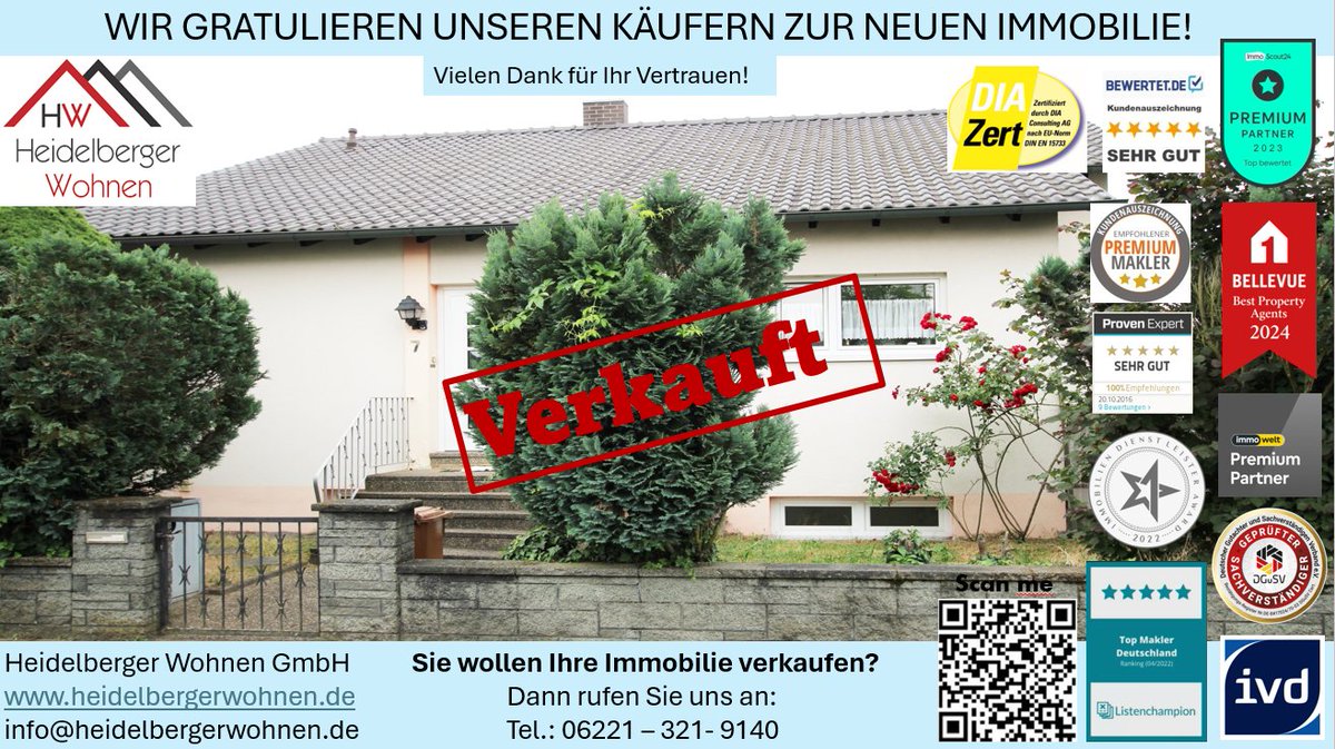 VERKAUFT: "Freist. Einfamilienhaus mit Einliegerwohnung mit insg. 7,5 Zimmern 286qm Wohnfläche 535qm Grundstück"

➡ Baujahr: 1970
➡ Wohnfläche: ca. 286m²

Preis: 529.000,-
Provision: 2,975% inkl. Mwst 
🌡 „Energiebedarf: E, 139 kWh/(m² a),Gas, Baujahr lt. Energieausweis: 1970.