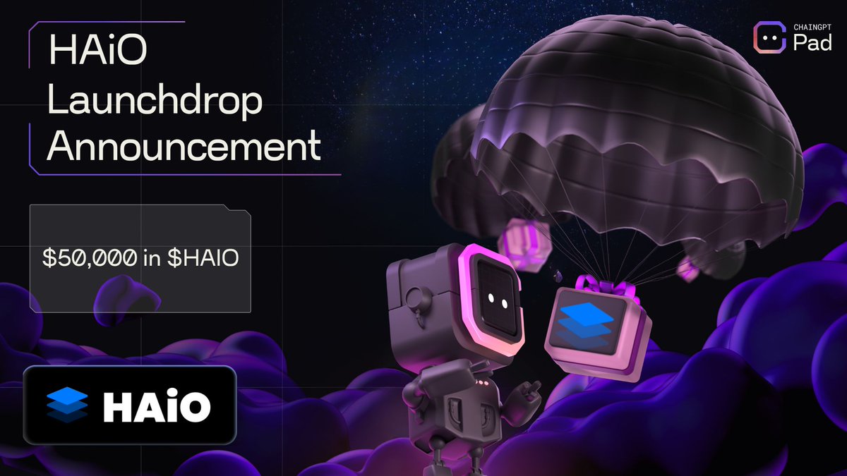 ChainGPT_Pad's tweet image. 📣 ChainGPT Pad is excited to announce the @HAiO_Official Launchdrop!

We are rewarding all eligible ChainGPT Pad users together with HAiO with $50,000 $HAIO tokens!

🎶 HAiO is an AI-powered Web3 music platform where anyone can create, curate, and monetize music using AI Agents,…