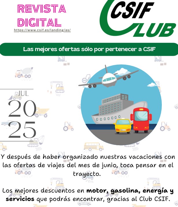 GaliciaCsif's tweet photo. 😮¿Todavía no conoces la revista del Club CSIF?
Obtén los mejores descuentos sólo por ser afiliado/a de #CSIF 💸
🛍️🏍️⛽ En Julio, especial motor, gasolina y energía, ¡No te los pierdas!.
🔗https://t.co/kzBNH9fHWM https://t.co/LJ6dQGUSdb