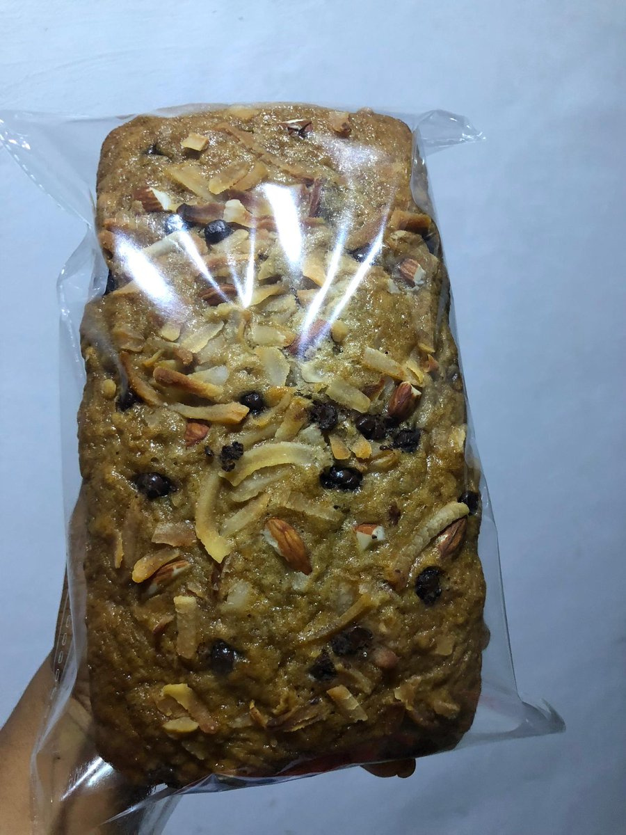 Our Banana Bread is delicious, moist and it’s the yummiest loaf you’d have! 

Medium: 5,000
Big: 6,500

📍: Ife

Send a DM to order😊