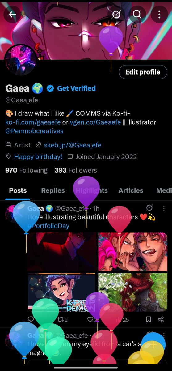 Gaea_efe's tweet image. It&apos;s my birthday 🎊🎈