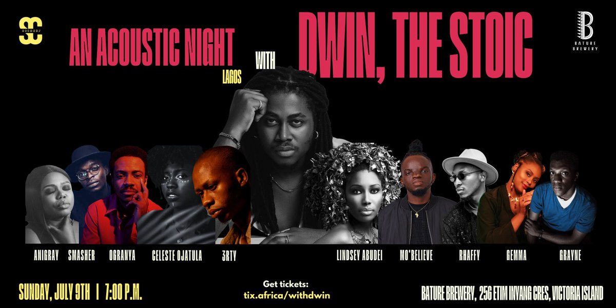 WeTheStoics's tweet image. OTD two years ago, the first of Dwin, The Stoic&apos;s Acoustic Night series took place in Lagos. #Consistent