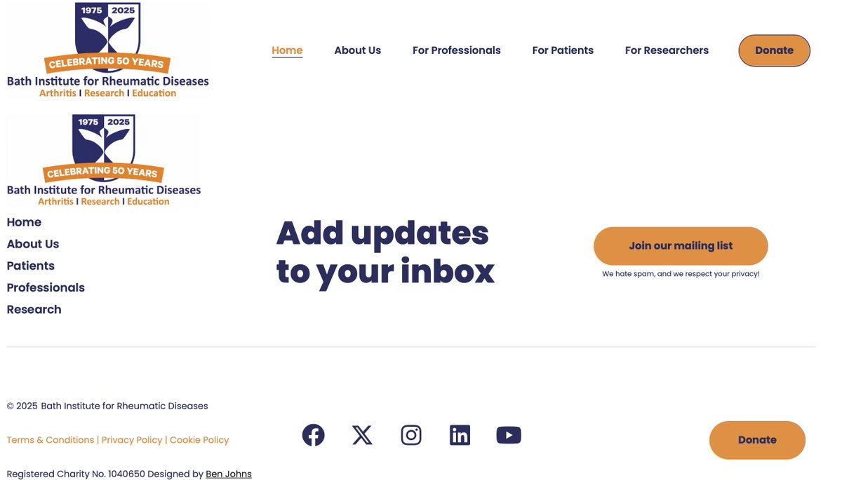 A reminder we are closing our X account. You can follow us on Instagram, FB or LinkedIn. We also send out e-newsletters every 2 months. Sign up to receive these via our website - the button is at the bottom of the 'Home' page or 'For Patients' page: birdbath.org.uk