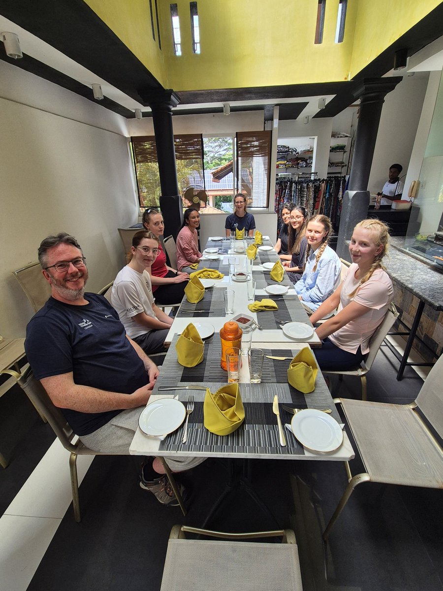 So far, so good! We've made it safely to the first accommodation and eaten our first meal. Also had our first team meeting where today and tomorrow's student leaders made their plans for food and activities. The girls are being really proactive and are making us very proud! 👏🇱🇰