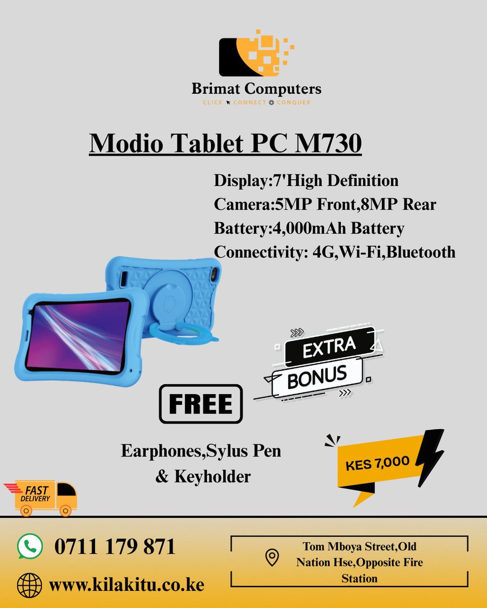 Kids Tablets now available 

📱Call/WhatsApp 0711 179 871

📱Shop Online kilakitu.co.ke

📍Old Nation Hse,Opp. fire station Nairobi

#kenya #WeAreAllKenyans #WeAreAllKikuyus