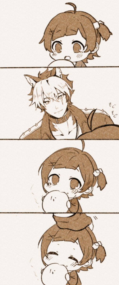 08leiya's tweet image. おっきい犬さんとちっちゃい🔔ちゃんとおっきい中華まん
#KomaBelle