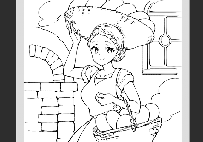 パン屋さん
(ヨースト・アマンの「職人づくし」の絵で後ろにいる女性から) 