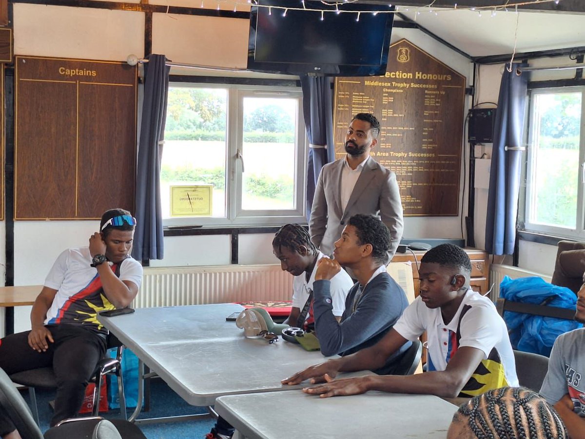 Her Excellency Karen-Mae Hill welcomed young Antiguan &amp; Barbudan cricketers to London at Harrow St Mary CC.

Coached by WI legends Winston Benjamin &amp; David Joseph, the team plays their first match tomorrow!

Thanks to Lisa Weston of WM Legal for the warm welcome &amp; branded tees.