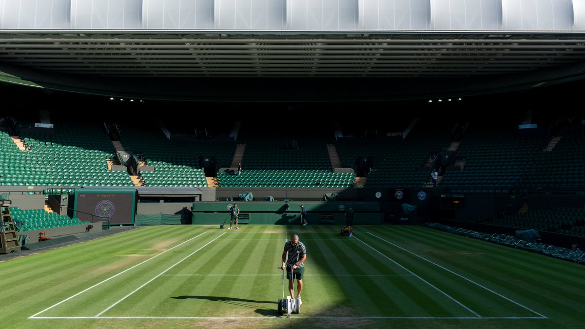 Wimbledon's tweet photo. Good morning 😁

#Wimbledon https://t.co/gYEwPfsHBM