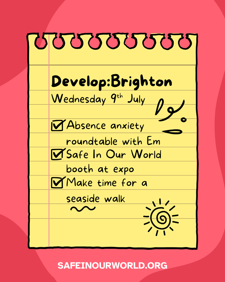 SafeInOurWorld's tweet image. Develop:Brighton continues and today we're hosting a roundtable on identifying and navigating absence anxiety (12:00, room 6).
Join Em as they unpack strategies and processes to reduce worry around taking time off work- allowing you to actually rest!
🔗 eu1.hubs.ly/H0lwyzd0
