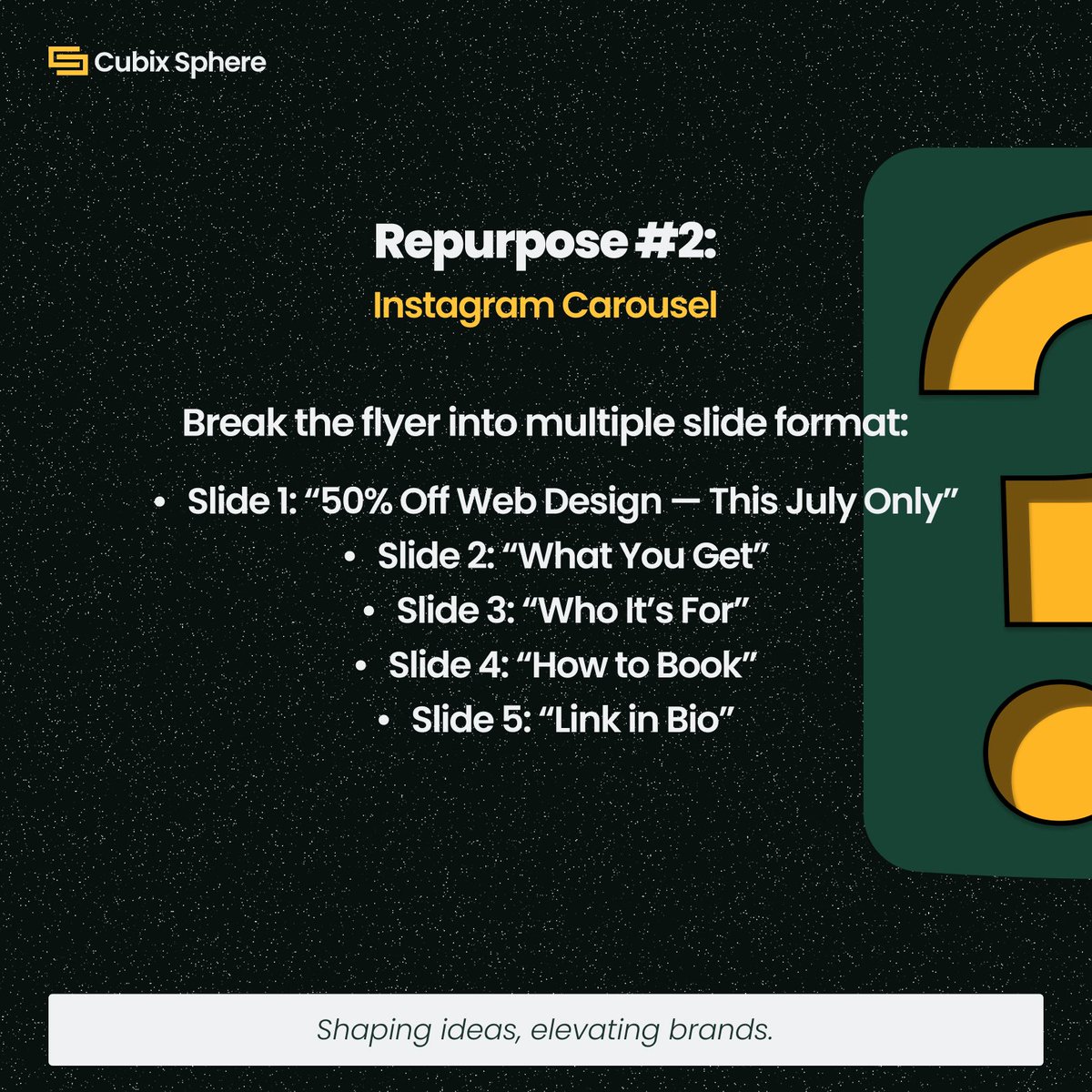 cubixsphere's tweet image. You don’t need more content, you need better strategy. 

A thread for content creators and business owners.

#ContentHack #WorkSmartNotHard #RepurposeLikeAPro #CubixSphereTips