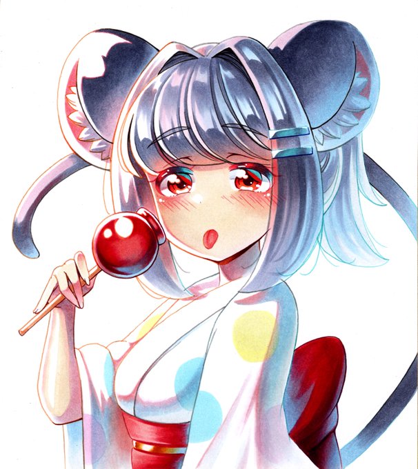 りんご飴&ナズ
ナズ「旨いなこれ」 