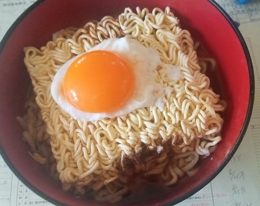 インスタントラーメン作った！
