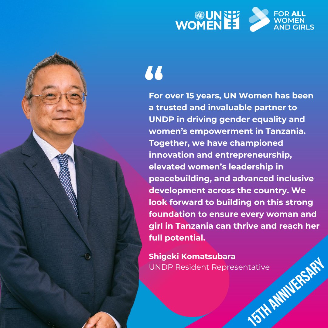 UN Women Tanzania (@unwomentanzania) on Twitter photo Delivering as one!
We celebrate 15 years of progress with <a href="/undptz/">UNDP Tanzania</a> in advancing gender equality and accelerating the achievement of #SDG5. Here’s to continued impact #ForAllWomenAndGirls. Delivering as one!
We celebrate 15 years of progress with <a href="/undptz/">UNDP Tanzania</a> in advancing gender equality and accelerating the achievement of #SDG5. Here’s to continued impact #ForAllWomenAndGirls.