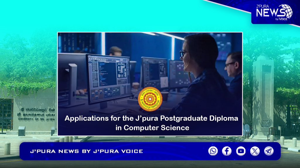 JpuraNews's tweet image. The deadline to enroll in the Master of Science in Computer Science program, offered by the @dcs, @usjp has been extended until 20th July 2025.

For more details :
cs.sjp.ac.lk/msc/

#JpuraNews 
#JPURAVOICE 
#OfficialMediaAndBroadcastingUnit 
#USJ 
#SriLanka