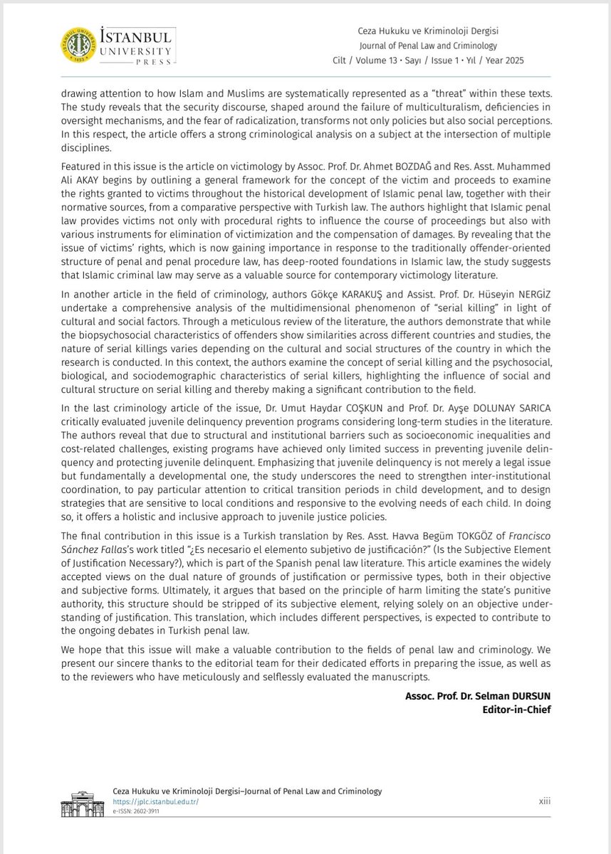 The new issue of JPLC (Vol. 13/1, June 2025) has been published.
iupress.istanbul.edu.tr/en/journal/jpl…