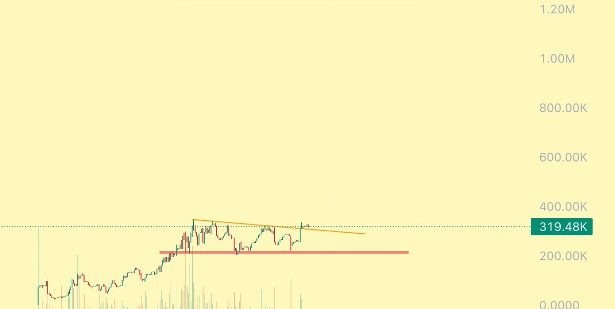 I found this utility coin on Twitter today. I think it has the potential to become a gem with a market value of millions.
我今天在推特上发现了这个实用币。我认为它有潜力成为市值数百万的瑰宝。

In terms of market value, it is still in the early stages, but from the chart I can feel