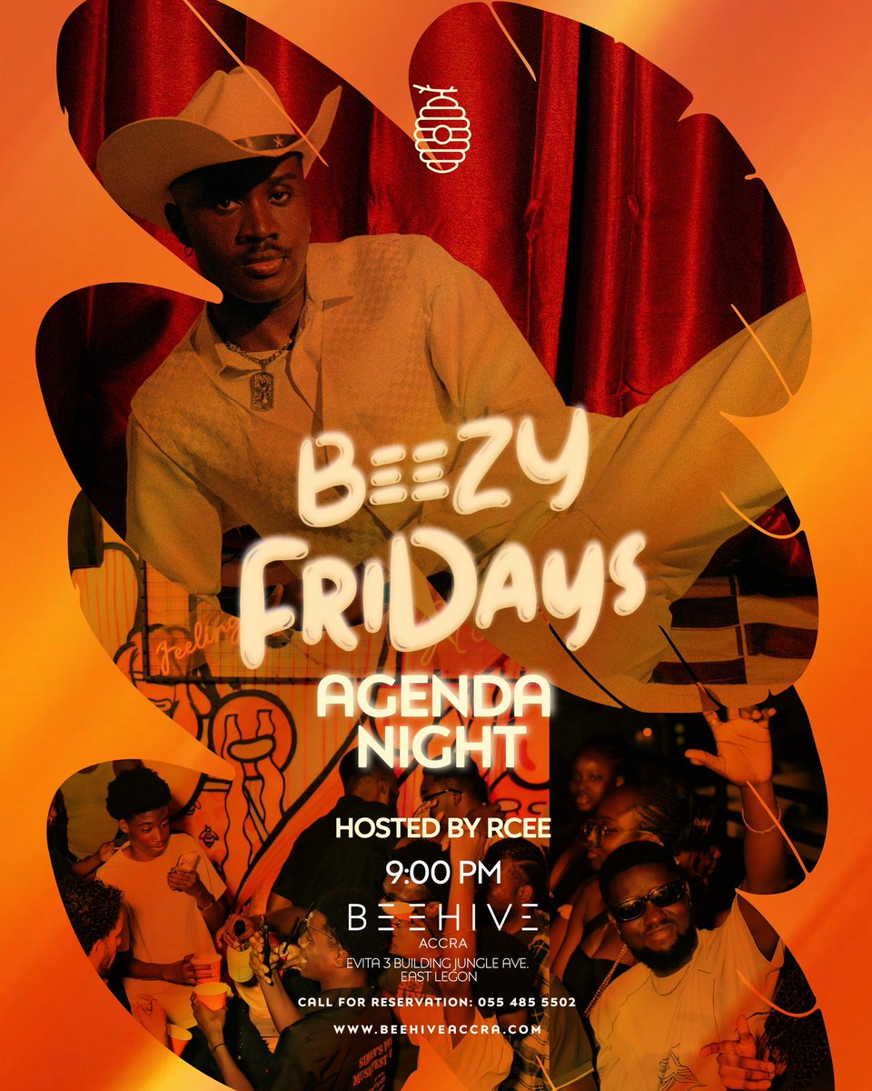rceeofficial_'s tweet photo. BEEZI FRIDAYS “AGENDA NIGHT” with BeehiveAccra 
This Friday 11-07-25

One of a Kind https://t.co/EzeIhAO5O0