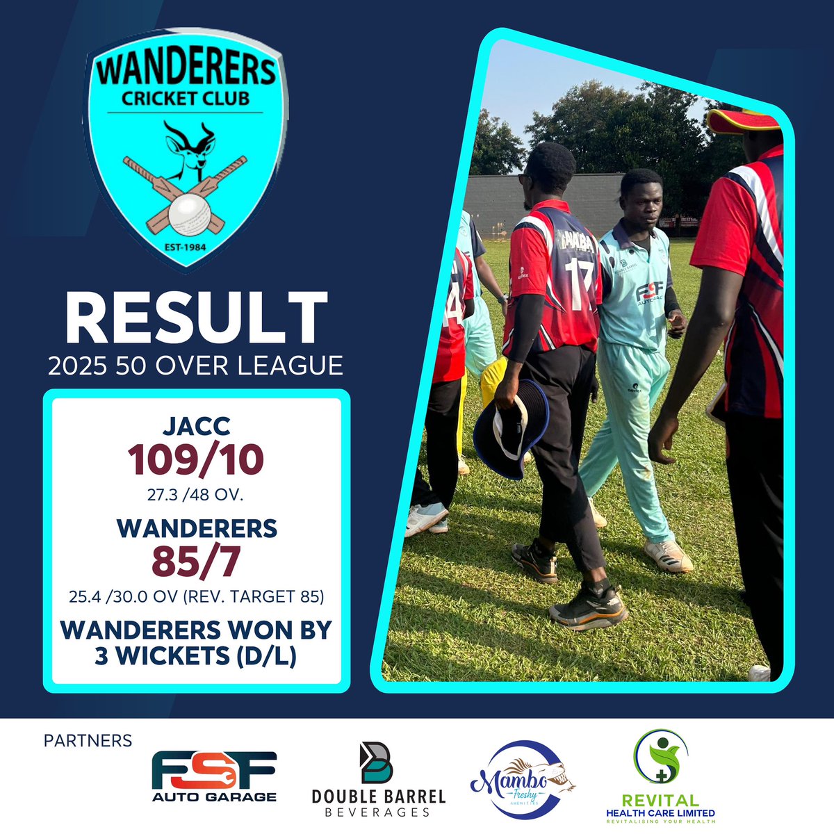 A crucial win for us in Jinja.

#FollowWanderersUg #LycaConnectsCricket
