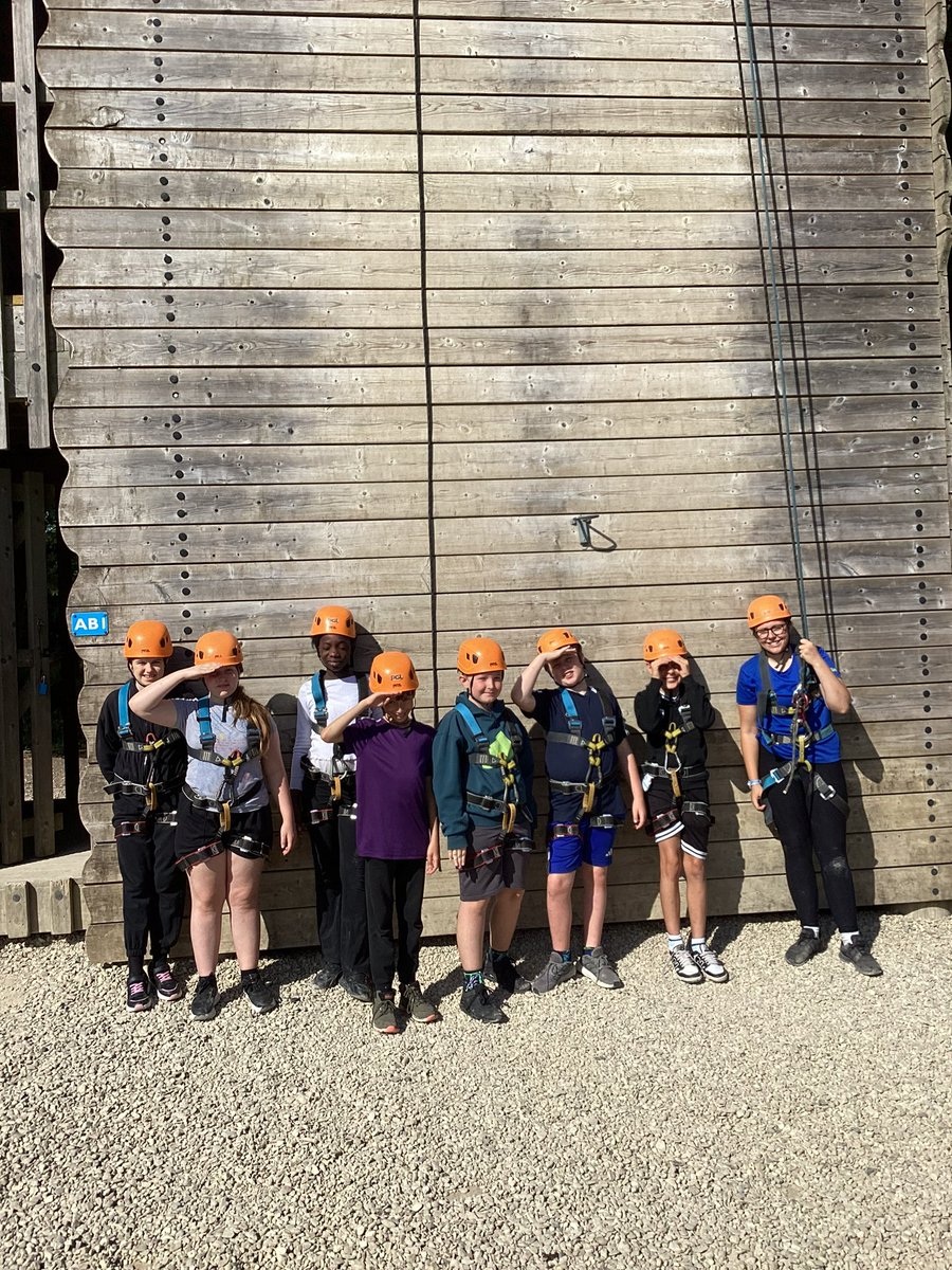 Group 2 ready for their session of abseiling! ☺️