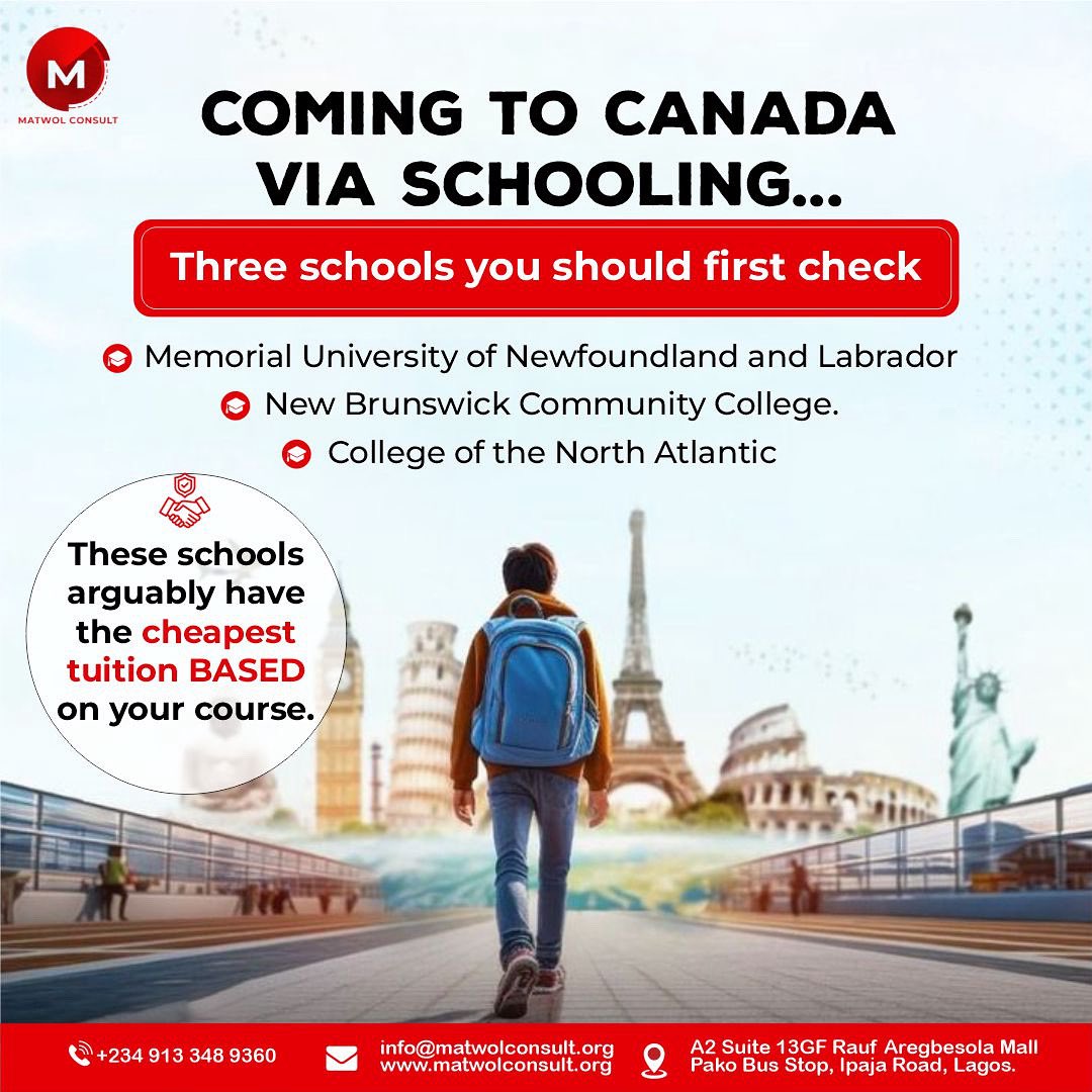 Matwolconsult's tweet image. A free school search for you ! 🇨🇦 way…

#school #college #studyvisa #studyabroadconsultants #japa #schoolsabroad #matwolconsult