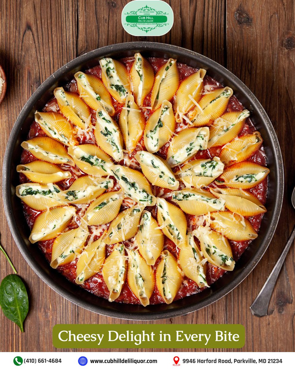 hill_cub's tweet image. Savor the rich, creamy goodness of our stuffed shells—where every bite is a burst of cheesy perfection! Fresh, flavorful, and oven-baked to satisfy every craving.

Reach Us: (410) 661-4684
Website: cubhilldeliliquor.com
.
.
.
#CheesyDelight #StuffedShells #PastaLovers #CubHill