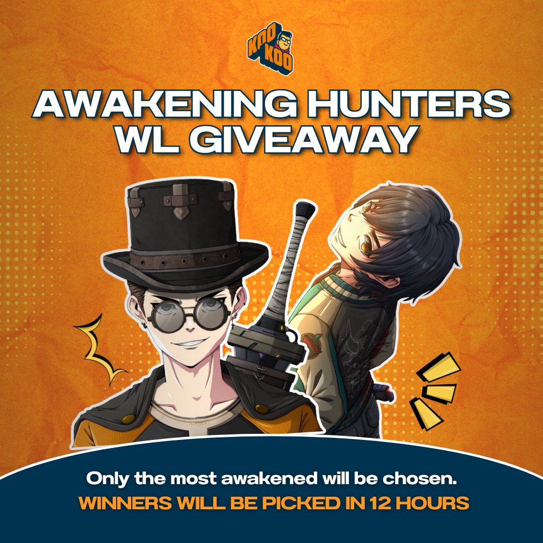 Awakening Hunters WL Giveaway 🚨

We’re giving away WL spots to a few lucky souls who are destined to awaken with us.

How to Enter:
1️⃣ Like + Repost
2️⃣  Comment why YOU should be a holder of Awakening Hunters

Only the most awakened will be chosen. 🔥

🕒 Winners will be picked