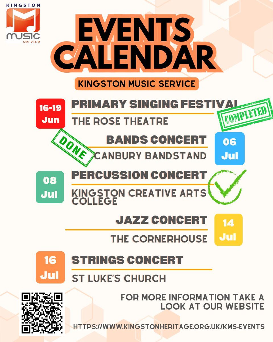 We had a fantastic Percussion Concert! 🎶🥁 It was a great success! 🌟👏 Keep an eye out for upcoming concerts and grab your tickets quickly so you don't miss out! 🎟️🎉 kingstonheritage.org.uk/kms-events #MusicLovers #PercussionMagic #ConcertVibes #DontMissOut #GetYourTicketsNow