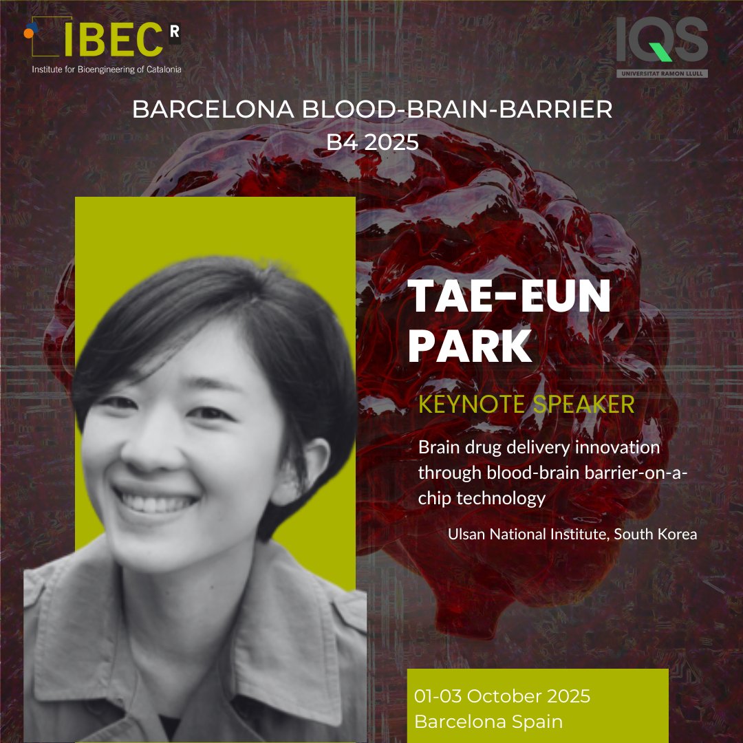 IBECBarcelona's tweet image. 🧠 Registration for the Barcelona Blood-Brain Barrier Conference open until August 1st!
Meanwhile, meet our world-class keynote speakers leading the conversation at the frontiers of neuroscience, vascular biology, and bioengineering.
🔗 premc.org/blood-brain-ba…
@IQSbarcelona
