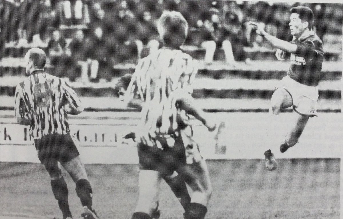Raith Rovers in action in the epic 2-0 win over Dunfermline in March 1993 which helped take Jimmy Nicholl’s table-toppers to the brink of promotion and the title.

Also, Peter Hetherston lets fly in the 1-0 Rovers success against the Pars in November 1992.