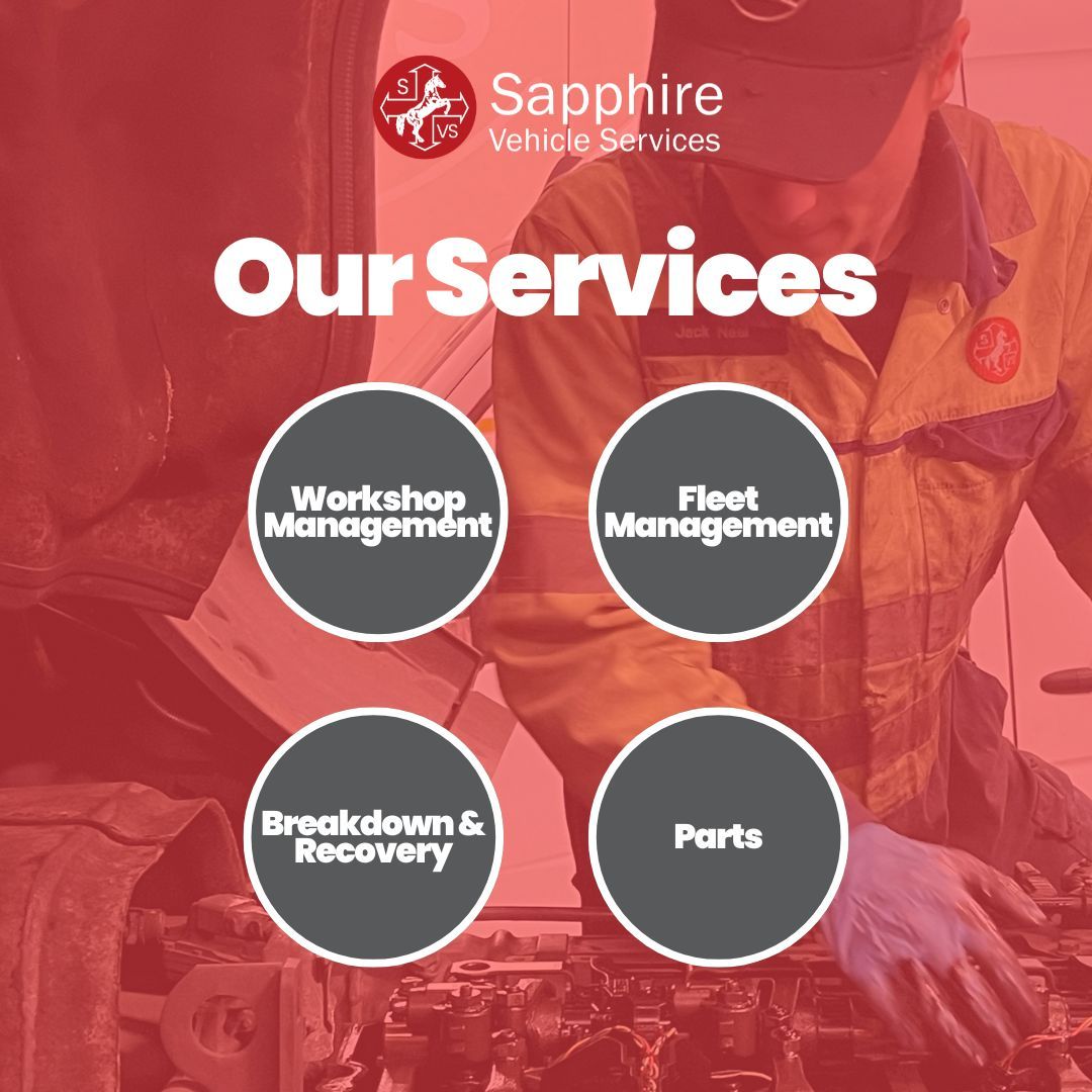 We are your one-stop shop for Commercial Vehicle Maintenance🔧 

Our services:
🔧 Parts
🚛 Workshop Management
⚠️ Breakdown &amp; Recovery
🪛 Fleet Management

Learn more about each service here: sapphirevs.com/services/
