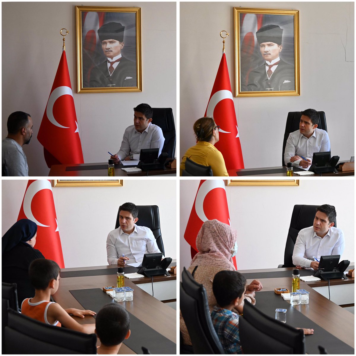 T.C. Derik Kaymakamlığı (@derikkaymakam) on Twitter photo ▪️Kaymakamımız <a href="/yemrebayrakli/">Yunus Emre Bayraklı</a>, vatandaşlarımızı ağırlayarak talep ve ihtiyaçlarını dinledi.
▪️Kaymakamımız, iletilen talep ve ihtiyaçların hızla çözüme kavuşması için ilgili kurum müdürlerine gerekli talimatları verdi.
<a href="/TC_icisleri/">T.C. İçişleri Bakanlığı</a>
<a href="/Mardin_Valiligi/">Mardin Valiliği</a>
<a href="/iletisim/">T.C. İletişim Başkanlığı</a> ▪️Kaymakamımız <a href="/yemrebayrakli/">Yunus Emre Bayraklı</a>, vatandaşlarımızı ağırlayarak talep ve ihtiyaçlarını dinledi.
▪️Kaymakamımız, iletilen talep ve ihtiyaçların hızla çözüme kavuşması için ilgili kurum müdürlerine gerekli talimatları verdi.
<a href="/TC_icisleri/">T.C. İçişleri Bakanlığı</a>
<a href="/Mardin_Valiligi/">Mardin Valiliği</a>
<a href="/iletisim/">T.C. İletişim Başkanlığı</a>