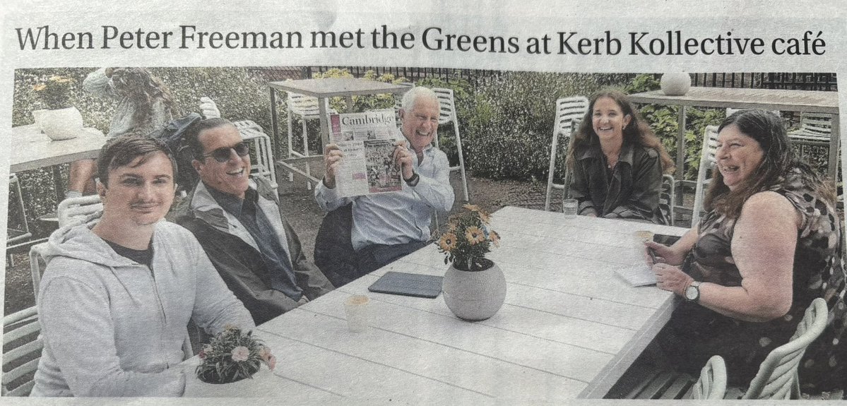 ElliotTongUK's tweet image. A week ago, the @CambridgeGreens met with Peter Freeman, chair of the Cambridge Growth Company. You can read about our chat in this week’s issue of the @CambridgeIndy 🗞️