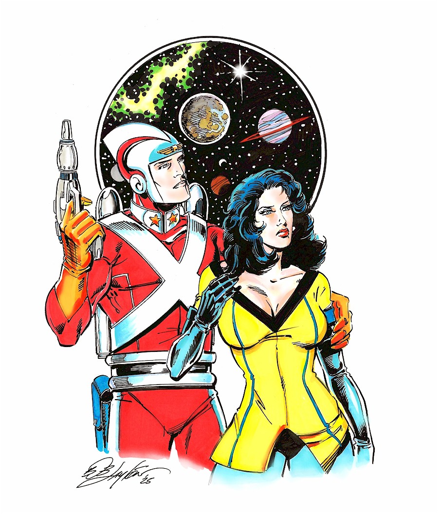 Bob_Layton's tweet image. This color 9 x 12 drawing of #AdamStrange and Alanna was commissioned by Mark Fong who asked me "what character would I like to draw but is never requested?". This illo was done in advance of my upcoming appearance at @InkInkCollectibles in Singapore on July 18th. @DC