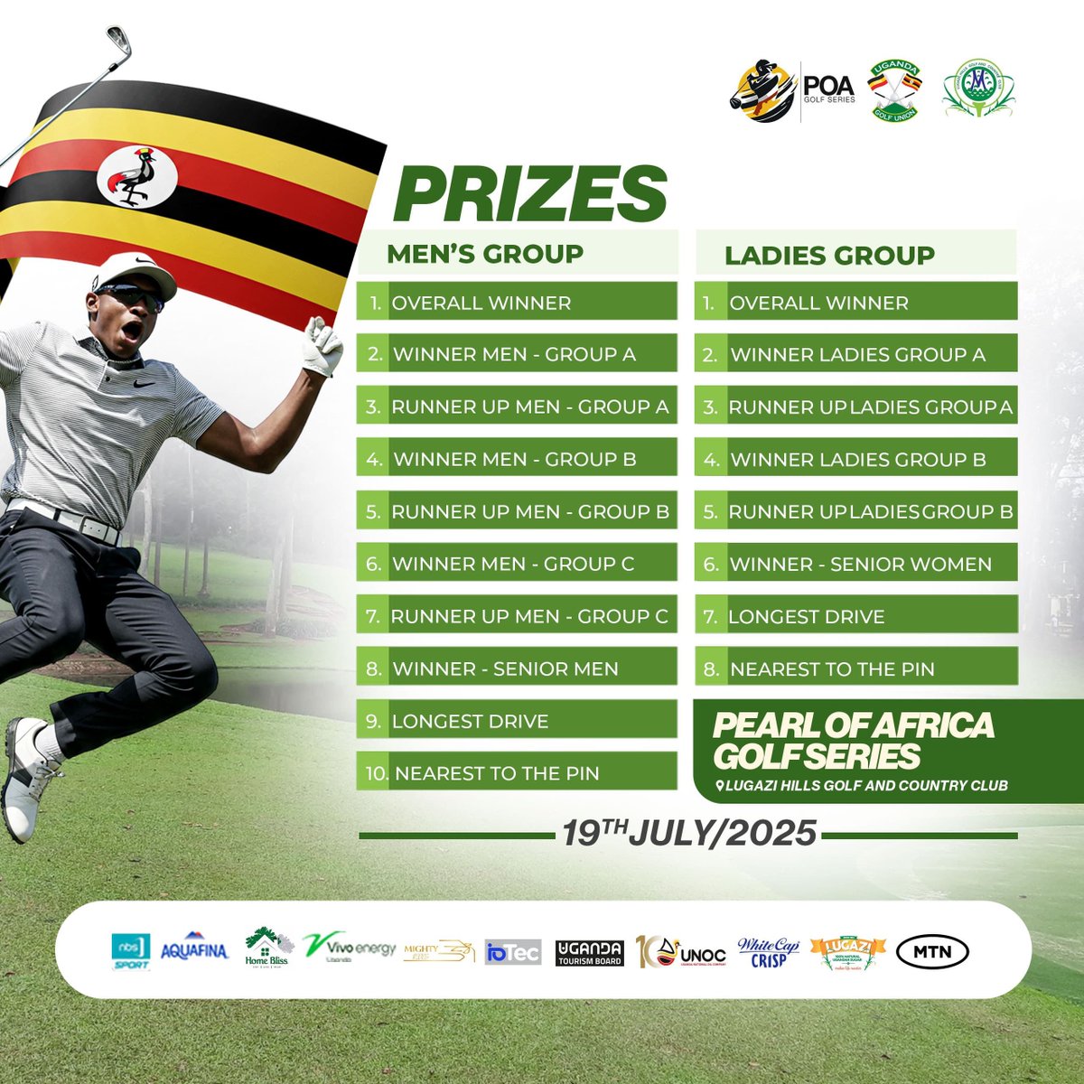 It’s the #POAGolfSeries 
#PearlOfAfricaGolfSeries finale month.

We shall be officially teeing off from July 16 — 19 at the Lugazi Hills Golf &amp; Country Club.

A few slots are left. Click tinyurl.com/ioTec-poa-golf… to register now. 

#ForTheLoveOfGolf #GolfInUganda #Golf <a href="/PepsiUganda/">Pepsi Uganda</a>