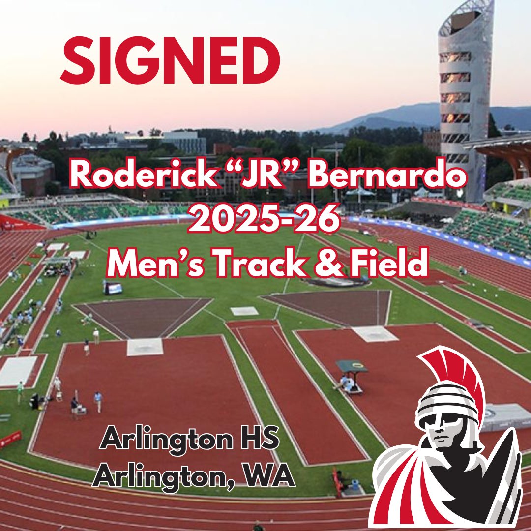 EvCC_Trojans's tweet image. Trojan Athletics Welcomes 2025-26 Men’s Track & Field LOI Signee ~ Roderick “JR” Bernardo from Arlington High School to Everett CC, Trojan Track & Field and #TrojanNation!