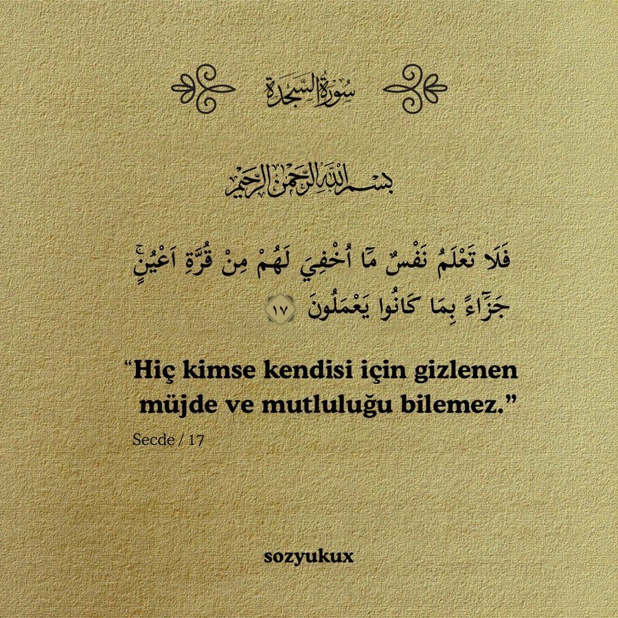 “Allah'ım! Bu duaya amin yazan herkese gizlediğin müjde ve mutluluğu en kısa zamanda nasip eyle.”