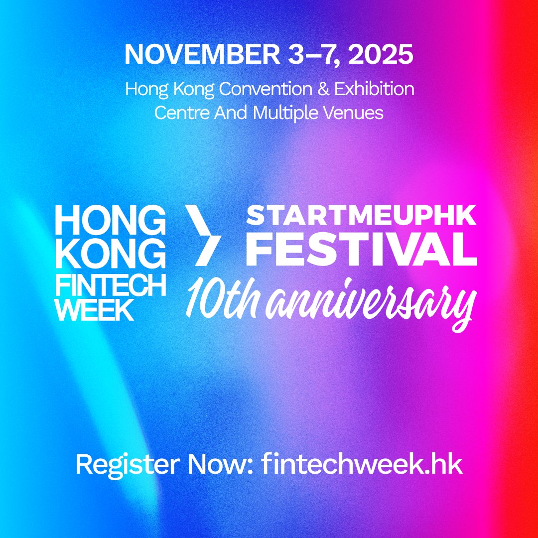 Hong Kong FinTech Week and StartmeupHK Festival are joining forces in 2025 for a special 10th-anniversary edition—marking a decade of impact and innovation. Don’t miss it, register now: bit.ly/3TjvK4i

#FintechHK #HKFTW25 #HKFTWxSMUF <a href="/HongKongFinTech/">HongKongFinTech</a> <a href="/InvestHK/">InvestHK</a>