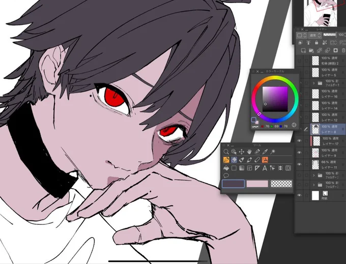 依頼絵の途中の気分転換で描いてるやつ