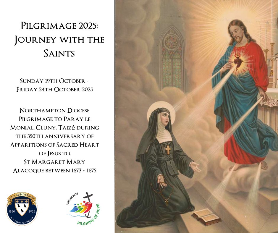St. Margaret Mary Alacoque – Sacred Heart (Paray-le-Monial)
❤️ 350 years ago, Jesus revealed His Sacred Heart to St. Margaret Mary in Paray-le-Monial. Join us in this Jubilee Year to walk in her footsteps and rekindle devotion to His burning love
ow.ly/YuNv50Wme2s