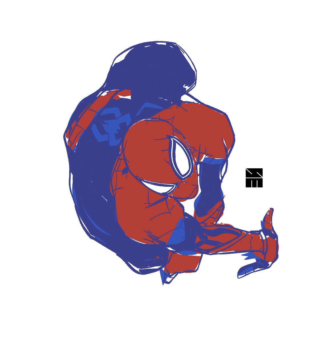 Duckman_1337's tweet image. I really like this spider-man sketch