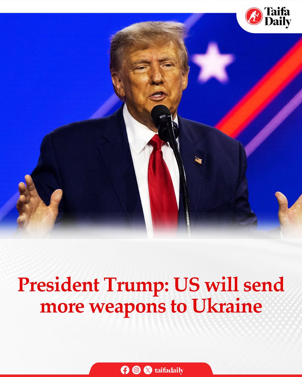 President Donald Trump said late on Monday that the US would be sending Ukraine more weapons to help defend itself amid Russia's continued invasion.

Russia has ramped up attacks on Ukraine with almost daily drone and missile strikes across the country, all while the Trump