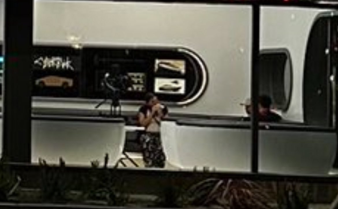 They are filming inside the Tesla Diner 👀